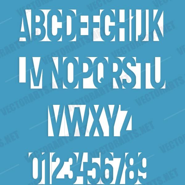 vectorartsnet Negative Space Font