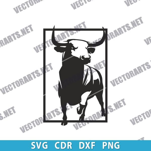 Bull panel design files – SVG DXF EPS PNG